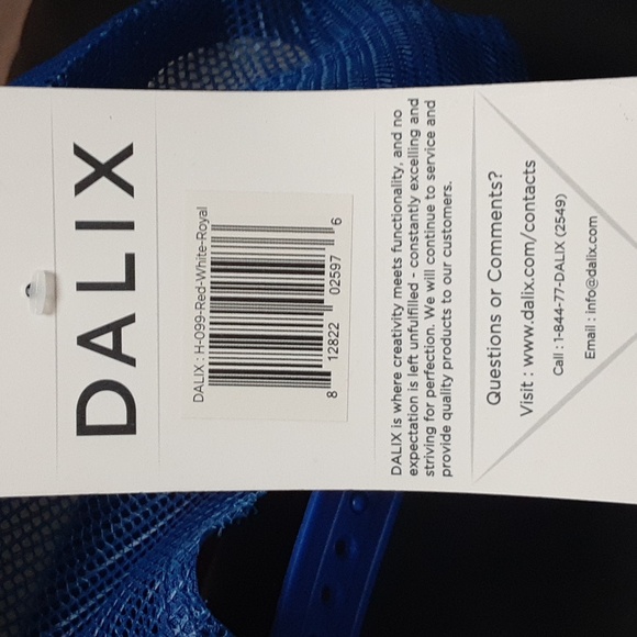 Dalix Trucker Cap Snapback 5 Panel Mesh Red,White,Royal NWT - Picture 3 of 3